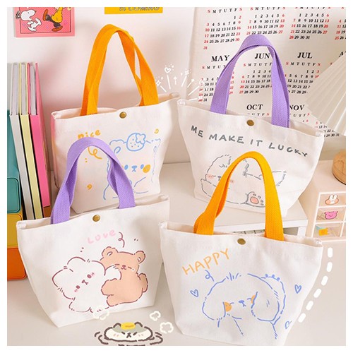 Small Cotton Tote Bags 100% Cotton Canvas Handbag