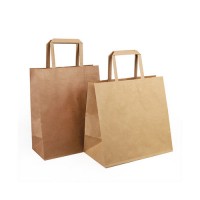 Kraft Paper Bag With Flat Handle