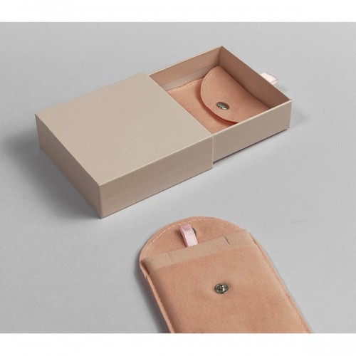 Luxury Rose Gold Jewellery Box With Pouch Bag jewelry box packaging