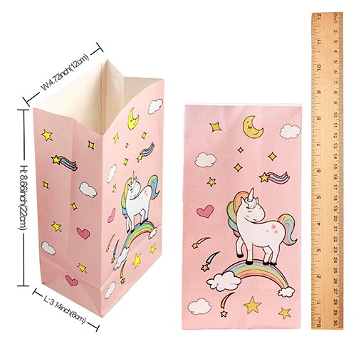 Unicorn Kraft Paper Bag Paper Food Bag for Party Supplies