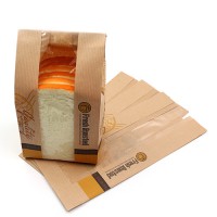 Toast Paper Bag Sandwich Bakery Bread Kraft Paper Bag with Window