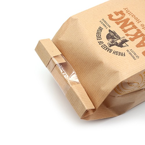 Toast Paper Bag Sandwich Bakery Bread Kraft Paper Bag with Window