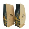 Resealable Kraft Paper Bags Coffee Zipper Bags Flat Bottom Tea Packaging with valve