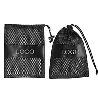 Nylon Mesh Net Storage Drawstring Pouch Bag