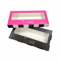 350GSM  Eyelash Packaging Box Cardboard Paper Eyelash Box with Window