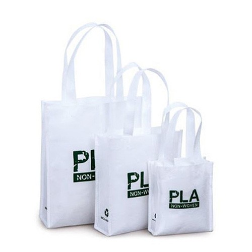100% Biodegradable Compostable PLA Natural Corn Fibers Cornstarch PLA Non WovenTote Bag