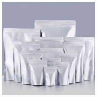 Silver Aluminum Foil Stand Up Food Bag