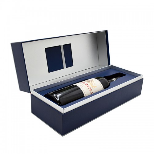 Luxury Cardboard Paper Box Magnetic Single Red Wine Bottle Gift Packaging Box