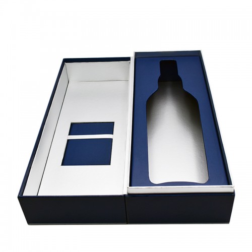 Luxury Cardboard Paper Box Magnetic Single Red Wine Bottle Gift Packaging Box