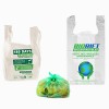 Fully Compostable Cornstarch PLA PBAT Biodegradable T- shirt Bag/Vest Bag