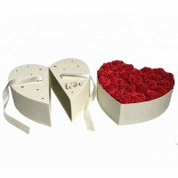 Custom Luxury Flower Gift Boxes Heart Shaped Love Rose Flower Box