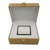 Custom Gift Packaging PU Leather Hinged Display Wooden Watch Box