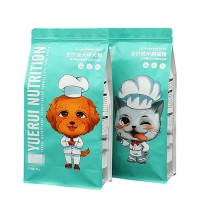 Custom Stand Up Pouch Pet Cat Dog Food Zip Flat Bottom Bag