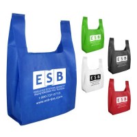 Reusable Non-woven Vest Bag Durable T-Shirt Bag