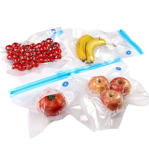 Custom Zipper Plastic Organizer Reusable Food Storage Vacuum Bags