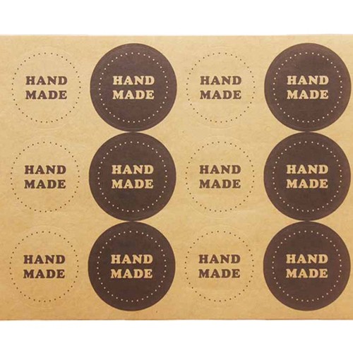 Kraft Paper Round Sticker THANK YOU Stickers