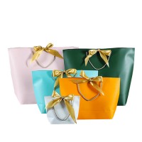 Hot Selling Colorful Paper Shopping Gift Bag Tote Bag with Bowknot