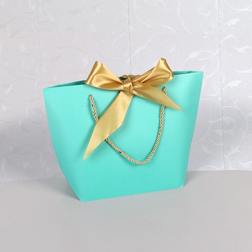 Hot Selling Colorful Paper Shopping Gift Bag Tote Bag with Bowknot