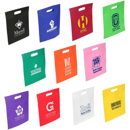High Quality Customized Logo Multicolor Gift Non Woven Die Cut Bag