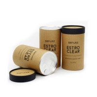 Custom Paper Round Box Kraft Cylinder Boxes Cardboard Tube Tea Box Packaging