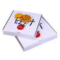 Plain Pizza Box Custom Logo 10 14 16 18 inches Delivery White Pizza Box