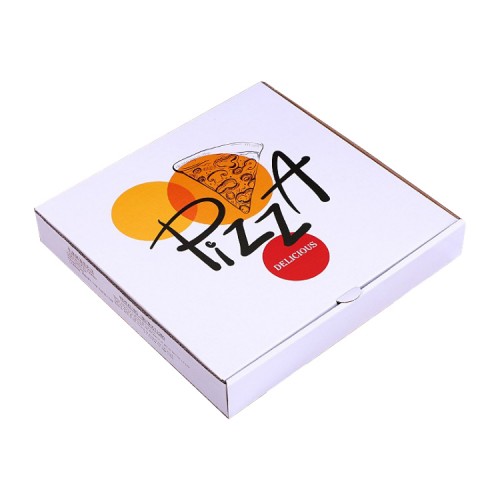 Plain Pizza Box Custom Logo 10 14 16 18 inches Delivery White Pizza Box