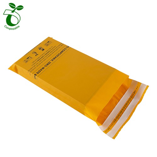 100% Biodegradable Compostable Poly Mailer Bags YELLOW