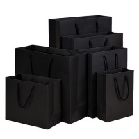 Black Cloth/Shoes Paper Bag with Handle