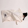 Eco-friendly White Cotton Canvas Drawstring Shoe Bag with Logo