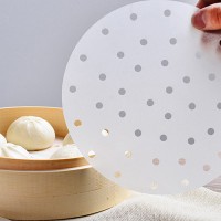 Bamboo Steamer Dim Sum Round Paper Non Stick Under Steam Mat Kitchen Restaurant Use