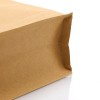 Flat Bottom Brown Kraft Kraft Paper Bag with Zipper