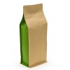 Flat Bottom Kraft Paper Coffee Bean Bag with Valve