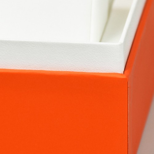 Premium Flip Top Watch Box PU leather  Orange Watch Box