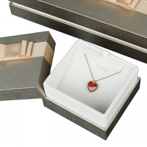 Lid and Base Jewelry Box Set Custom Fashion Jewelry Gift Box with Bowknot