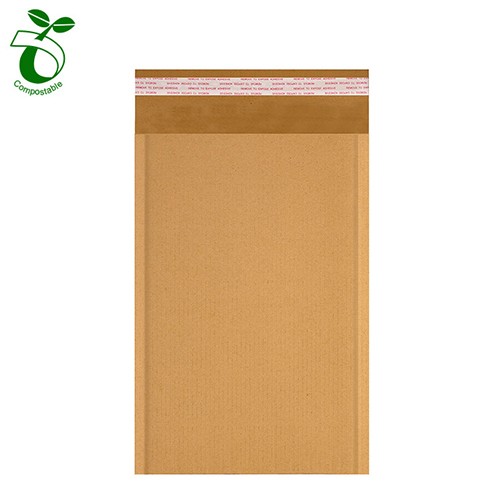 100% recycled Compostable Mailer Bag Kraft Paper Envolope Courier Mailer E fluet Shock Resistance Mailer Paper Bag