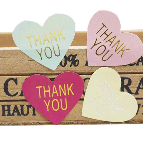 Round Sticker Thank You Stickers Gold Stamping