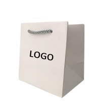 White Paper Bag with LOGO Printing Men's Clothing Bag