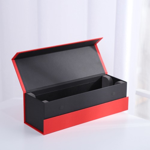 Premium Custom Luxury Magnetic Closure Single Gift Champagne Packaging Wine Box With Foam Insert