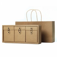 Creative Kraft Paper Sliding Drawer Box Packaging Envelope Sleeve Tea Box