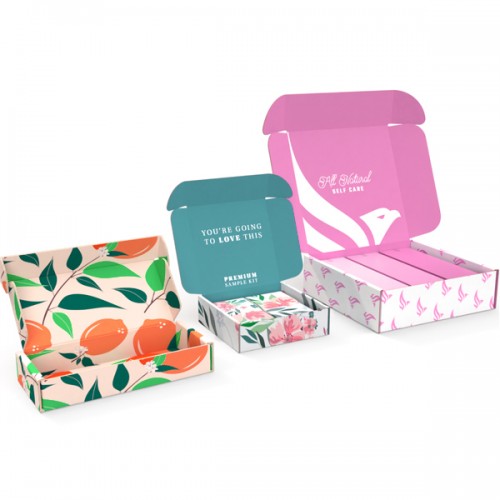 Double-Sided Printing Corrugated Cosmetic Mailer Boxes