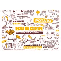 Custom Logo and Size Food Grade Burger Paper Greaseproof Wraps