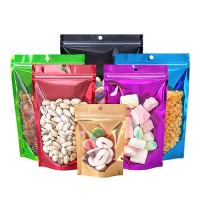 Colored Zip Lock Plastic Aluminum Foil Ziplock Bag With Euro