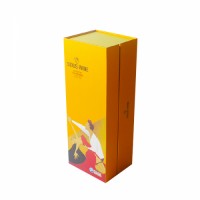 Luxury Rigid Cardboard Liquor Packaging Boxes Whisky Wine Bottles Glass Magnetic Paper Gift Box
