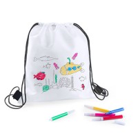 Kids DIY Painting Graffiti Non-woven Drawstring Bags