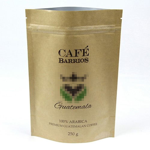 PLA 100% Biodegradable Stand Up Zip Lock Kraft Paper Tea Pouch