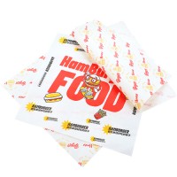 Custom Printed Food Wrapping Paper Food-grade Safety Oil-proof Burger Paper