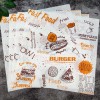 Custom Printed Food Wrapping Paper Food-grade Safety Oil-proof Burger Paper