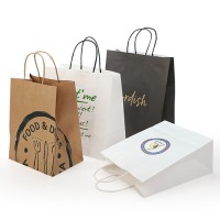 Custom LOGO Kraft Paper Bags with Twisted Handle