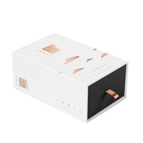 Custom Printed Cardboard Luxury Slip Box Gift Set Drawer Tea Box Packaging