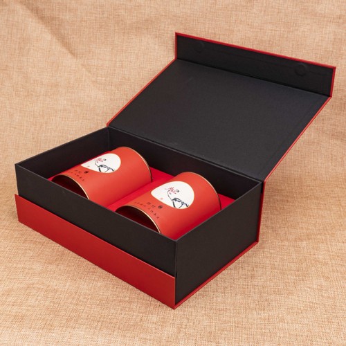 High-end  Rigid Book Shaped Style Flip Lid Gift Packaging Paper Tea Box